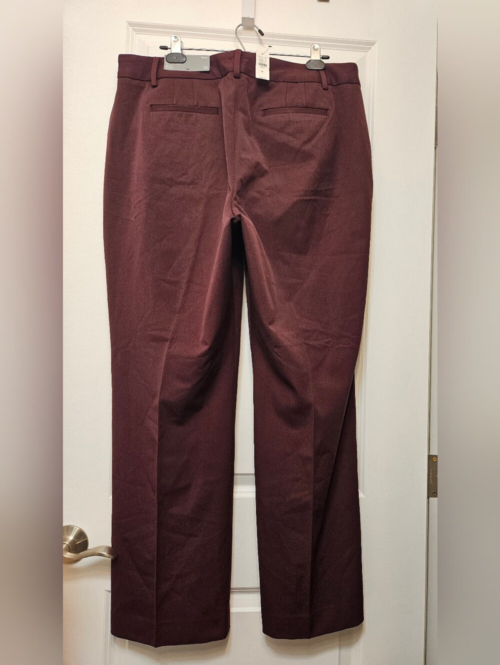 Talbots Curvy Burgundy Barely Bootcut Pants Size 16 NWT/MSRP $109 - Picture 2 of 6